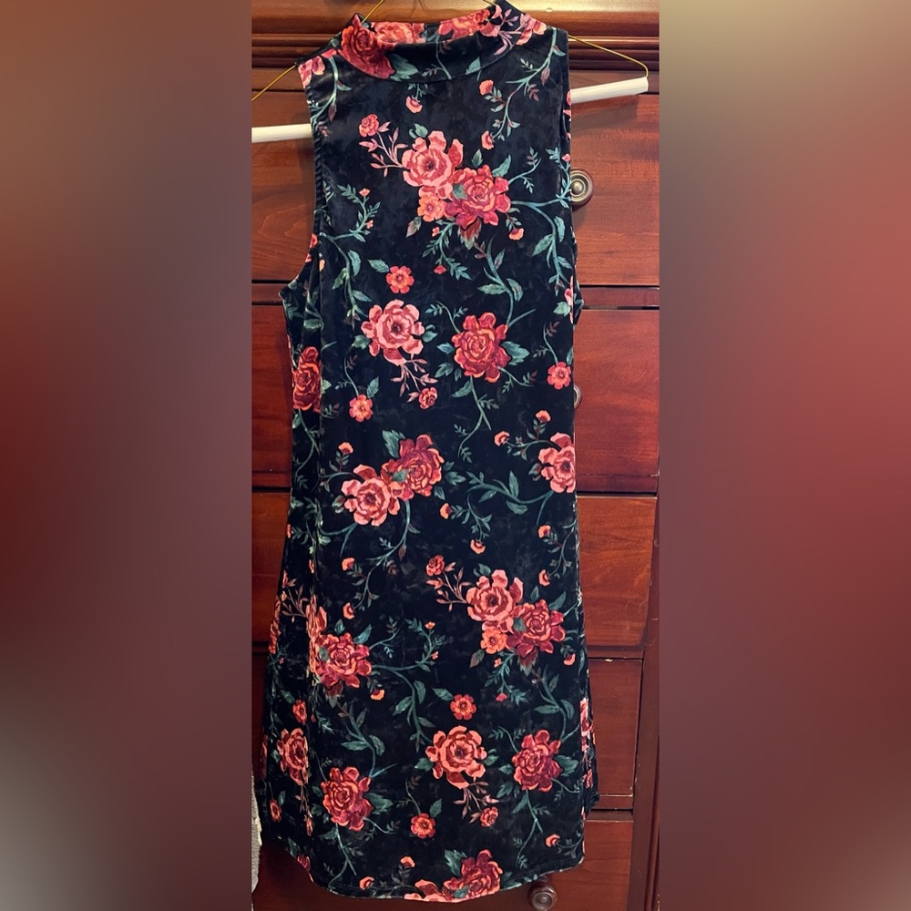 Velvet Rose Sleeveless Dress